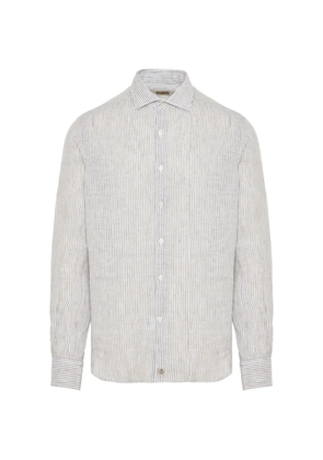 Sonrisa striped long-sleeve shirt - White