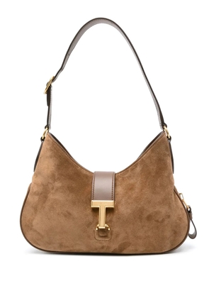 TOM FORD medium Monarch suede shoulder bag - Brown