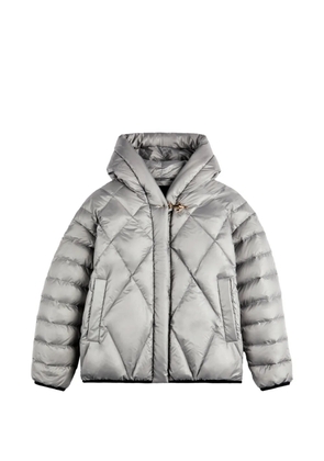 Fay argyle quilted hooded jacket - Grey