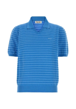 Miu Miu V-neck knit T-shirt - Blue