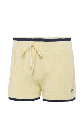 adidas chevron-knit drawstring shorts - Neutrals