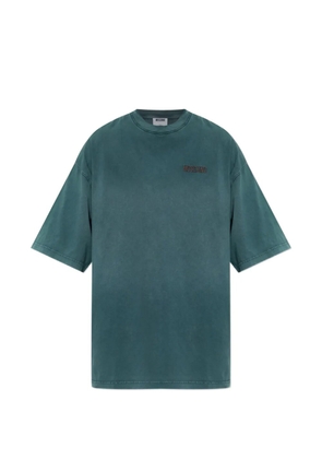 Moschino embroidered-logo T-shirt - Green