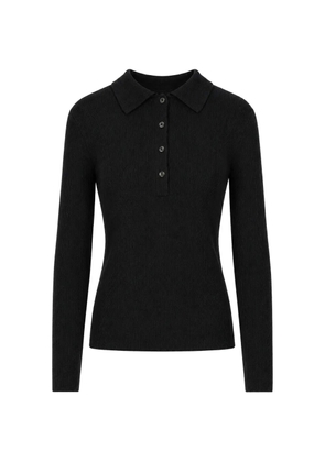 P.A.R.O.S.H. ribbed-knit polo top - Black