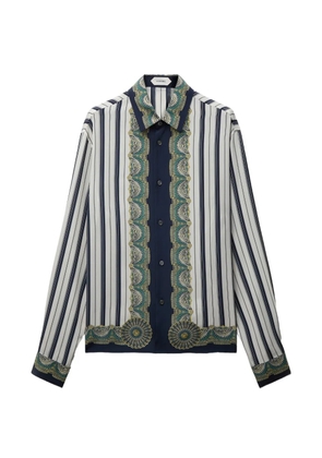 Versace printed silk crêpe de chine regular shirt - Neutrals