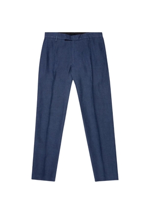 Sunspel pressed-crease tailored trousers - Blue