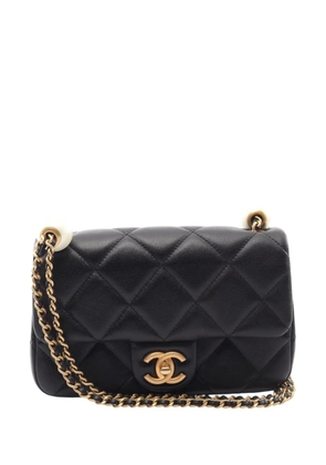 CHANEL Pre-Owned 2021-2026 Small Quilted Lambskin Pearl Flap shoulder bag - Black