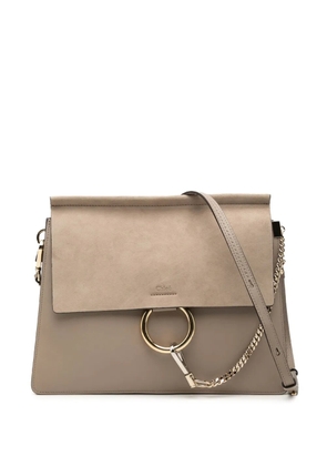 Chloé Pre-Owned 2020 Medium Calfskin and Suede Faye crossbody bag - Brown