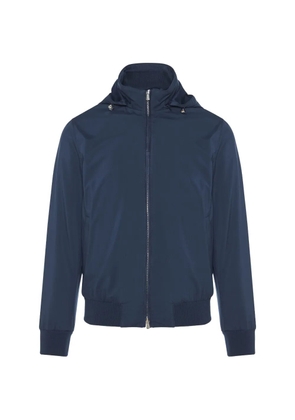 Enrico Mandelli hooded zip-up jacket - Blue