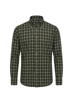 Xacus check-pattern button-down shirt - Green