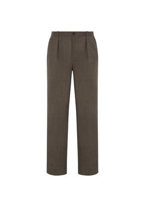 The Row Tami pleated wool trousers - Brown