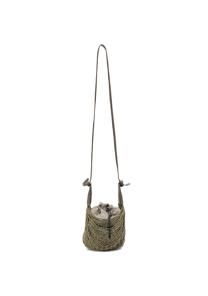 Mariana Mendez Bowl mesh bucket bag - Green