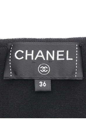 CHANEL Pre-Owned 1986-1988 Camellia lace mini dress - Black