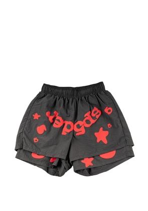 SP5DER Beluga double-layer shorts - Black