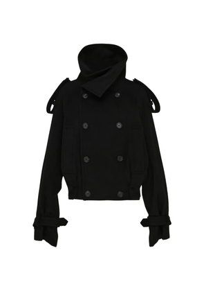 Yohji Yamamoto double-breasted trench jacket - Black