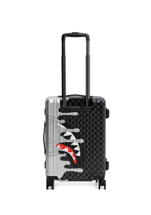 Sprayground Shark Mouth checkered suitcase - Black