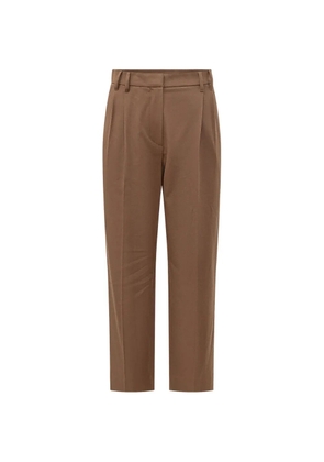 Brunello Cucinelli pleated tapered trousers - Brown