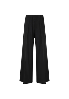 Semicouture Jhonny elasticated-waistband pleated trousers - Black