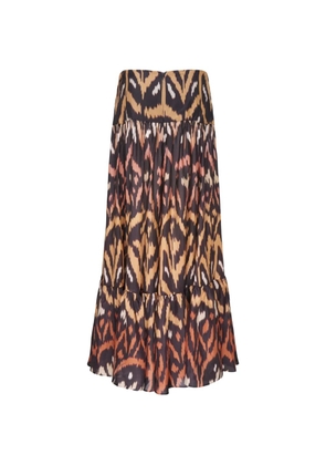 ZIMMERMANN Aster Ikat midi skirt - Black