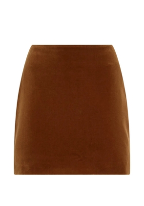 Blazé Milano Coci velvet Smiley mini skirt - Brown