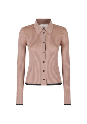 Roberto Collina ribbed-knit polo cardigan - Pink