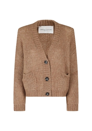 Roberto Collina chunky-knit V-neck cardigan - Brown