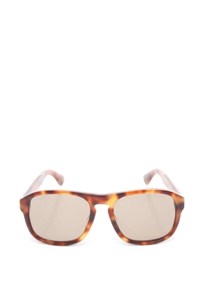 Gucci Pre-Owned 2020s tortoiseshell-effect square-frame sunglasses - Brown