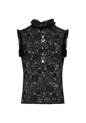 Ludovic de Saint Sernin Maybel ruffled lace top - Black