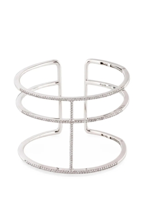 APM Monaco crystal-embellished multi-band cuff bracelet - Silver