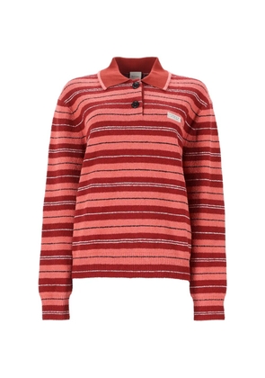 Paul Smith striped button-down polo top - Pink