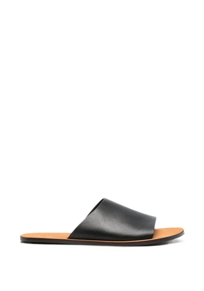 The Row Charlie leather flat sandals - Black