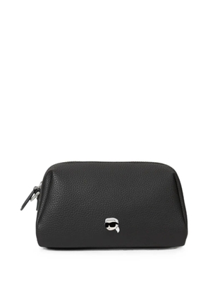 Karl Lagerfeld Ikon pebble vanity case - Black