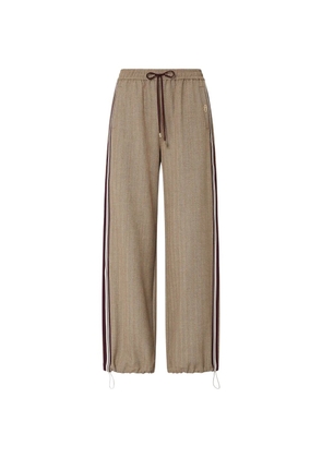 LIU JO pinstriped drawstring track pants - Neutrals