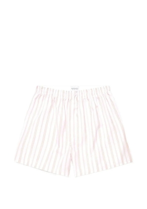 Sunspel striped boxer shorts - White