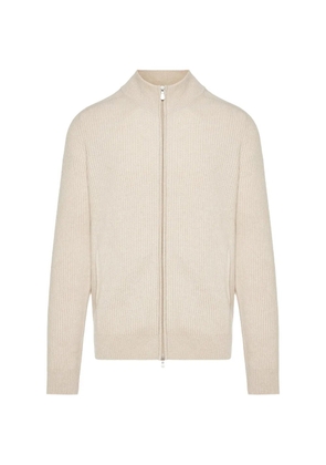 Gran Sasso ribbed-knit zip-up sweater - Neutrals