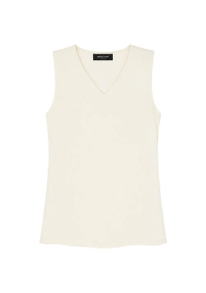 Fabiana Filippi V-neck sleeveless blouse - White