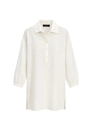 Gran Sasso Bianca button-placket long-line shirt - White