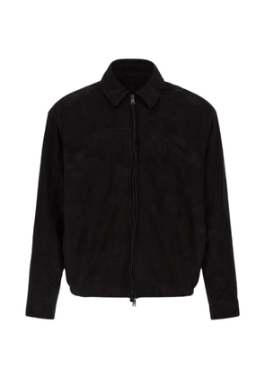 Giorgio Brato suede shirt-collar jacket - Black