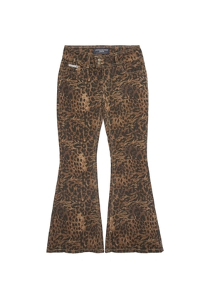 Juicy Couture animal-print flared jeans - Brown