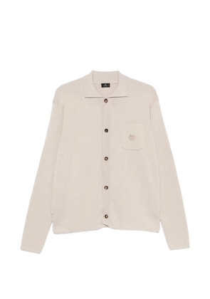 ETRO logo-embroidered button-up cardigan - Neutrals