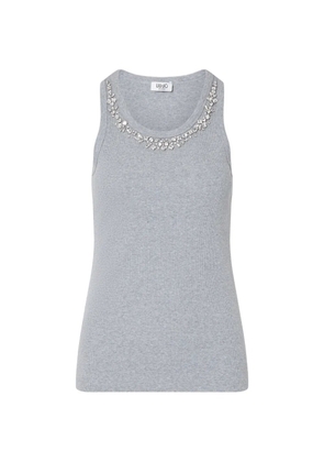 LIU JO T-shirt with jewel decoration - Grey