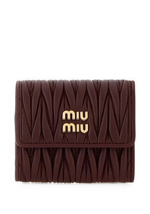 Miu Miu Matelassé leather wallet - Red