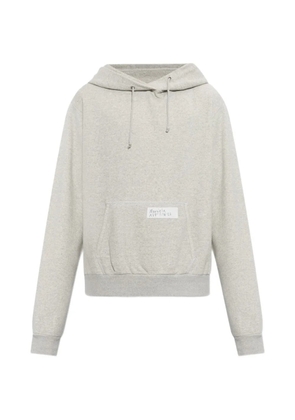 Maison Margiela bird-print drawstring hoodie - Grey