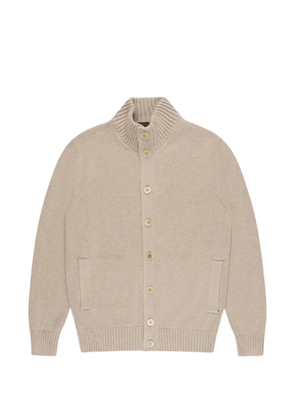 Zanone button-up funnel-neck cardigan - Neutrals