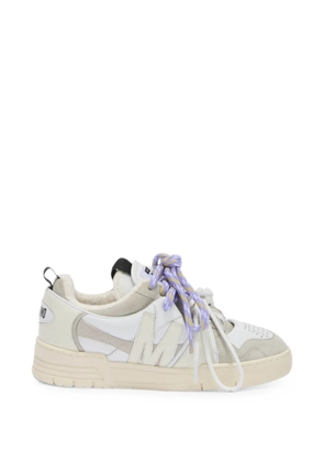 Moschino logo-patch panelled sneakers - White