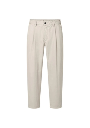 Eleventy pleated elasticated-waist trousers - White