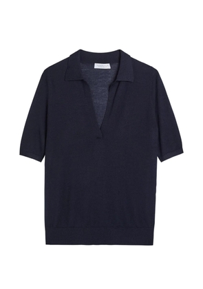 Gabriela Hearst short-sleeve polo sweater - Blue