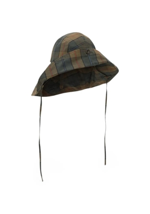 Henrik Vibskov Nilsson Fisherman tartan hat - Brown