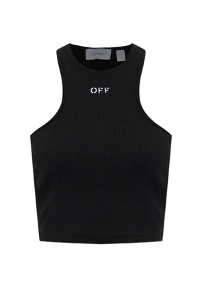 Off-White ribbed sleeveless top - Black