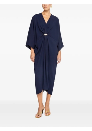 NISSA relaxed-fit V-neck dress - Blue