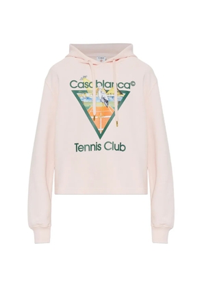 Casablanca Tennis Club graphic-print hoodie - Pink